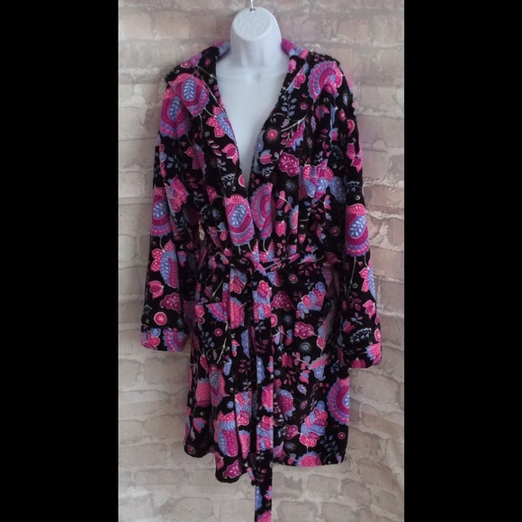 Vera Bradley Other - Vera Bradley Alpine Floral Fleece Hooded Bath Robe